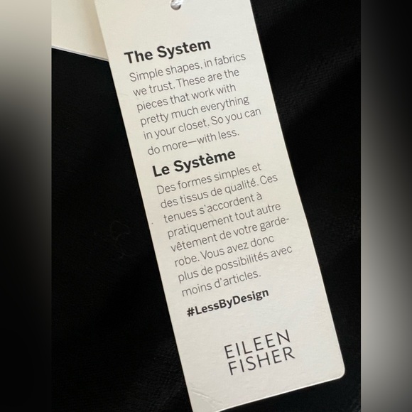 Eileen Fisher Washable Stretch Crepe Straight Pant with Yoke Black 1X NWT $168 - Picture 8 of 10